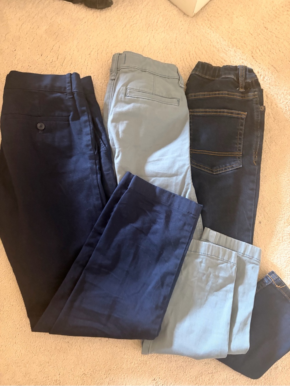 Boys lot of 3 pairs pants  Abercrombie , Cat and Jack , CrewCuts sz 10